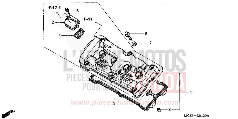 ZYLINDERKOPFDECKEL von Hornet 900 DARKNESS BLACK METALLIC (NH463) von 2005